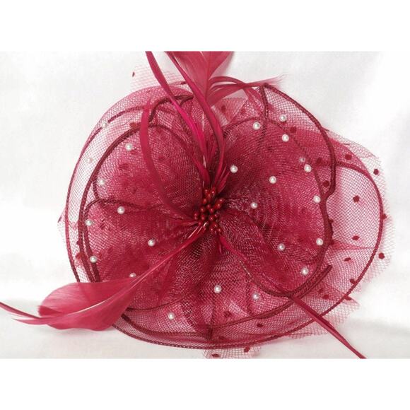 English hat mesh hat Kentucky Derby fascinator headpiece hat - Picture 1 of 9